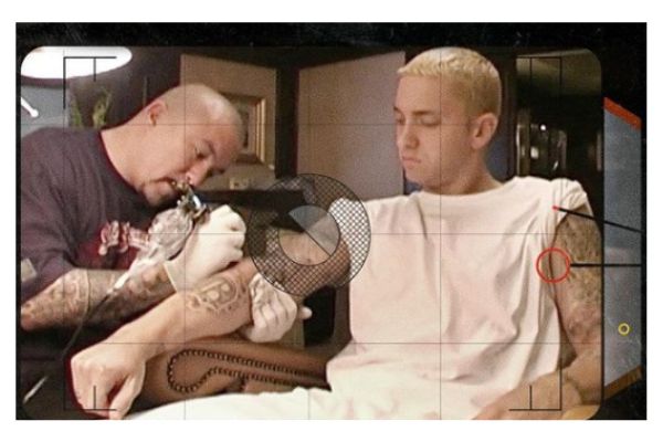 Eminem getting inked tattoed